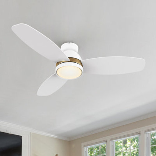 CARRO Smart DC Motor Ceiling Fan with LED Light, Remote Control, Flush-Mount & Reviews | Wayfair