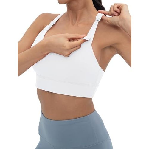 Foucome Nursing Bras for Breastfeeding Racerback Maternity Sports Bra Workout Yoga Pregnancy Bra
