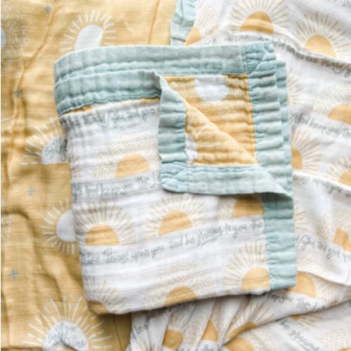 The Blessing Luxury Double Sided Muslin Catholic Blanket – The Little Rose Shop