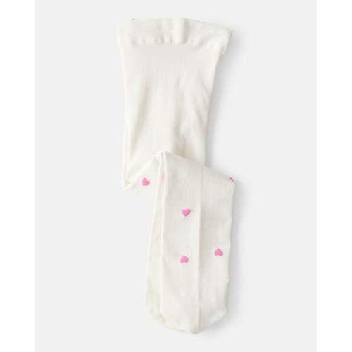 Baby Girl Heart Tights - Pink/White - Carter's | Carter's