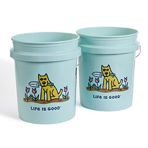 LIFE IS GOOD Rocket's Garden 5 Gallon Bucket, 2 Pack, BPA-Free