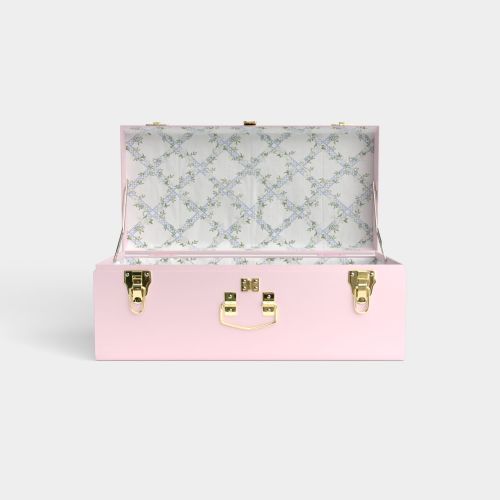 Petite Trunk - Pink - Timeless Trellis / Embroidery