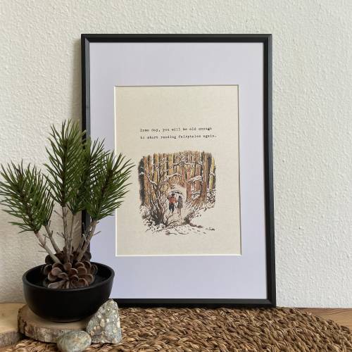 SomeDay You Will be Old Enough to Start Reading Fairytales The Chronicles of Narnia, HandTyped Quote, Home Decor, Wall Art, Typewriter Print