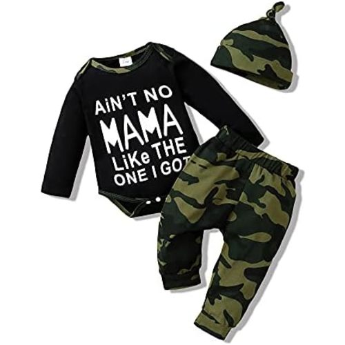 NZRVAWS Newborn Baby Boy Clothes Outfits Letter Prined Romper Pants Set Infant Baby Boy Clothing 0 3 6 9 12 18 Months
