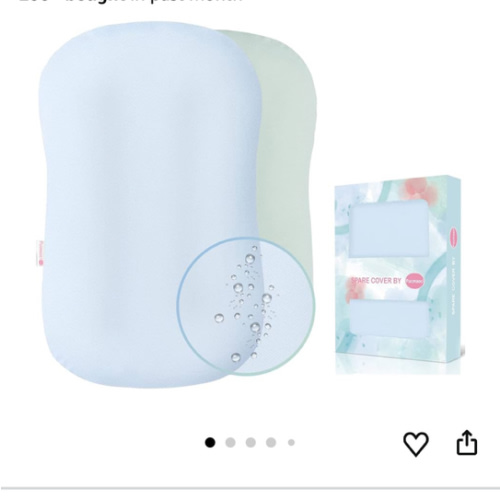 Organic Waterproof Baby Lounger Covers 2 Pack| GOTS Certified 100% Cotton| Removable Cover with Waterproof Liner | Machine Washable and Dry (Cover only)(Blue & Green)