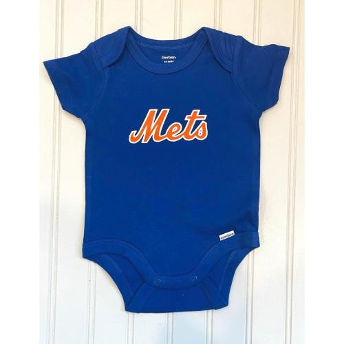 Mets Inspired Custom Jersey, Customized Baby Romper