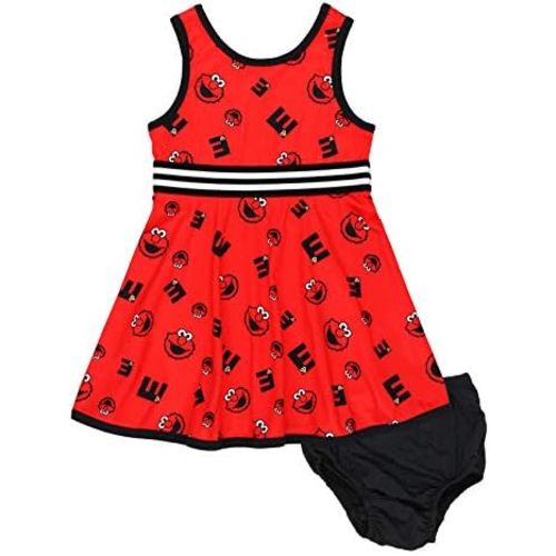 Isaac Mizrahi Loves Sesame Street Elmo Baby Toddler Fit and Flare Soft Dress