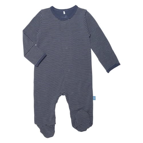 navy skinny stripe CloudStretch™ magnetic footie – Magnetic Me