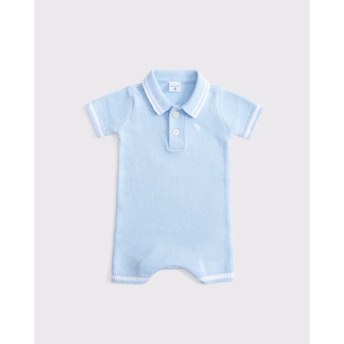 baby icon sweater polo romper