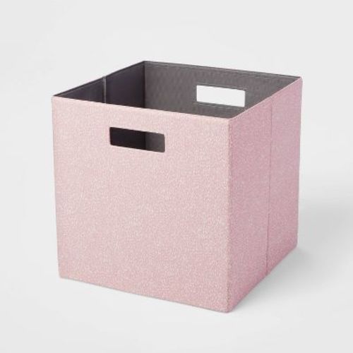 13" x 13" Fabric Bin Gray - Brightroom™: 13 Inch Storage Cube, Decorative Storage, Polyester, No Assembly Required
