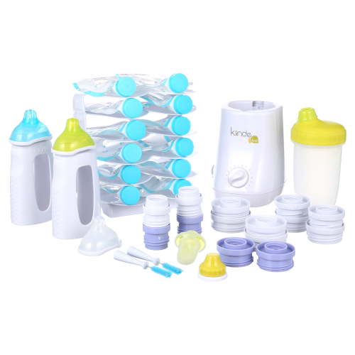 Kiinde Twist Universal Direct-Pump Feeding System and Warmer Gift Set for Breastmilk Collection, Freezing, Heating and Feeding, Free Foodi Starter Kit Included, New Mom Gift