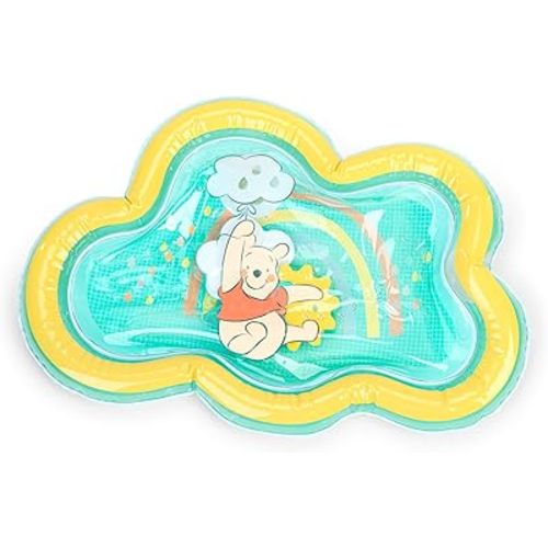 Bright Starts Disney Baby Winnie The Pooh Once Upon a Tummy Time Water Mat, Blue, Unisex, Newborn +