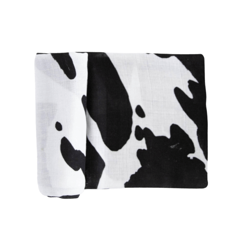 Organic Cotton Muslin Swaddle Blanket - Moo Cow