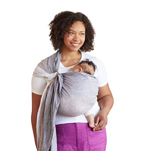 LÍLLÉbaby Ring Sling Baby Wrap Carrier for Infants & Toddlers (8-30lbs), Made for Versatile Babywearing, Support Wrap for Mother's, Adjustable & Sturdy, Lightweight & Comfortable (Nimbus Clouds)