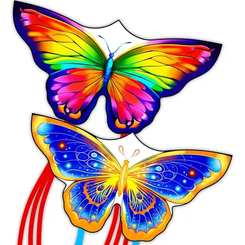 Butterfly Kites for Kids & Adults, Easy to Fly Kite with Long Tail, Kites for Kids Ages 4-8, Includes Kite String and Bag, Beach and Park Kite for Family Outdoor Games and Activities