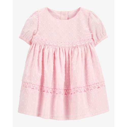 Baby Textured Babydoll Dress- Pink - OshKosh | Carter's