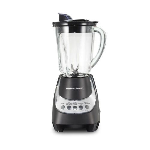 Hamilton Beach Wave Action Quiet Blender, 48 oz. Glass Jar, 12 Blending Functions, Black, 53530F