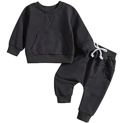 Toddler Boy's Casual Tracksuit Long Sleeve Sweatshirt Tops + Pants 2PCS Sweatsuit Clothes