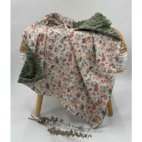 Vintage Party Retro Insects and Bugs, Insects Minky Blanket, Personalized blanket, blanket with name ,mushrooms