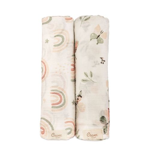 Crane Baby Muslin Swaddle Blanket - Kendi - 2pk