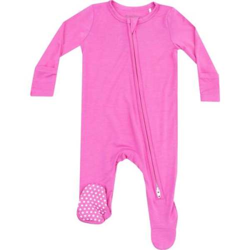 2 Way Zipper Footie, Solid Strawberry Moon - Angel Dear | Maisonette