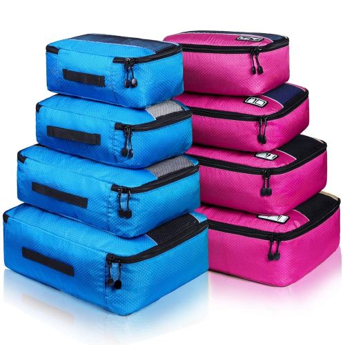 Packing Cubes Luggage Bags Organizer Durable Travel Accessories With Clothing Label