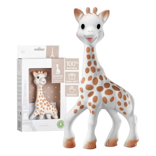 Sophie la girafe | Handcrafted for 60 Years in France | 100% Natural Rubber | Designed for Teething Babies | Awaken all 5 Senses | Easy to Clean | Pack of 1