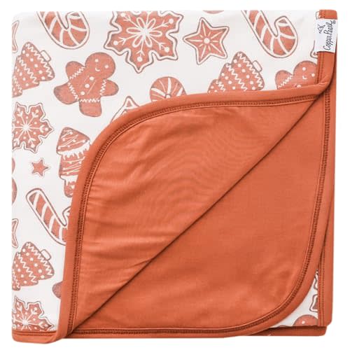 Copper Pearl Large Premium Knit Baby 3 Layer Stretchy Quilt Blanket 'Gingerbread'