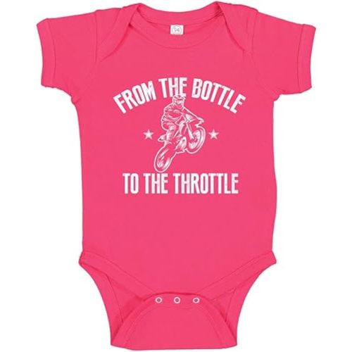 Motocross from The Bottle to The Throttle Dirt Bike Baby Bodysuit/Toddler T-Shirt for Future Rider