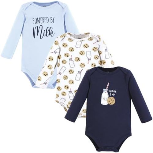 Hudson Baby Unisex Baby Cotton Long-sleeve Bodysuits 3-pack