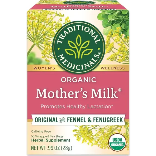 Traditional Medicinals Tea, Organic Mother's Milk, Promotes Healthy Lactation, Breastfeeding Support, 16 Tea Bags