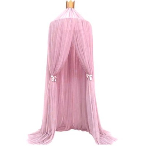 Baby Lace Crib Tent Round Dome Hanging Curtain Mosquito Net Kids Room Decor