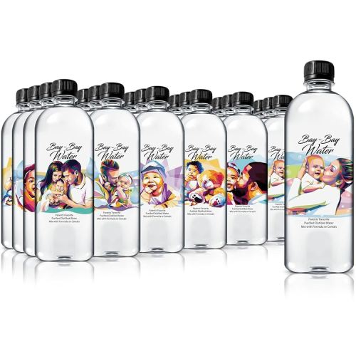 Bay Bay Water - Purified Distilled Water for Babies - 16.9 oz. - Use for Everyday Drinking, Infant Formula, Milk, and Baby Cereal - BPA Free - No Fluoride, Phosphate - Prevent Mineral Overload - (24)