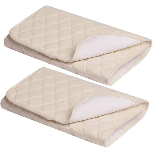 American Baby Company 2 Pack Waterproof Quilted Lap and Burp Pad Cover made with Organic Cotton Top Layer, 21" x 14"