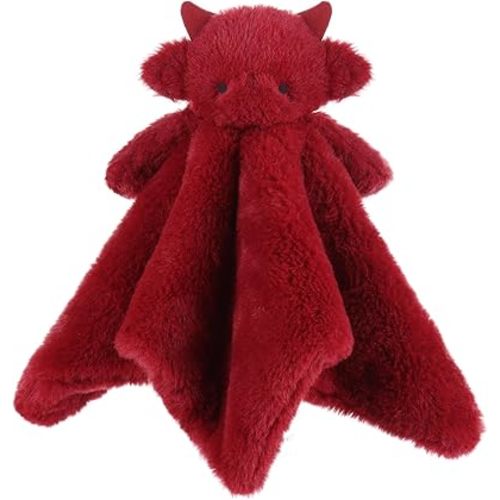 Apricot Lamb Red Dragon Soft Loveys for Babies, Security Blanket for Baby Boy and Girl, 13.8 Inches for Infant and Toddlers