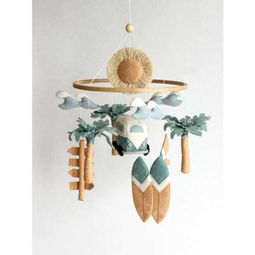 Surf baby mobile, beach baby mobile, ocean baby mobile