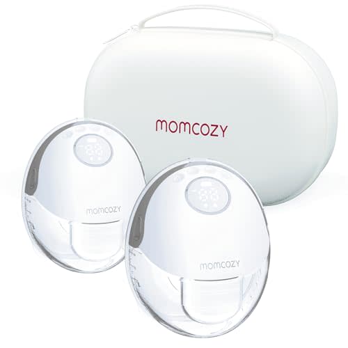 Momcozy Double Breast Pump，Compact, Quiet & Hands-Free，Ash
