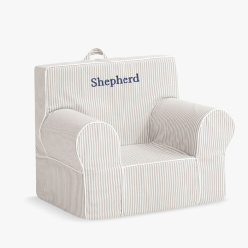 My First Anywhere Chair®, Oatmeal Oxford Stripe | Pottery Barn Kids