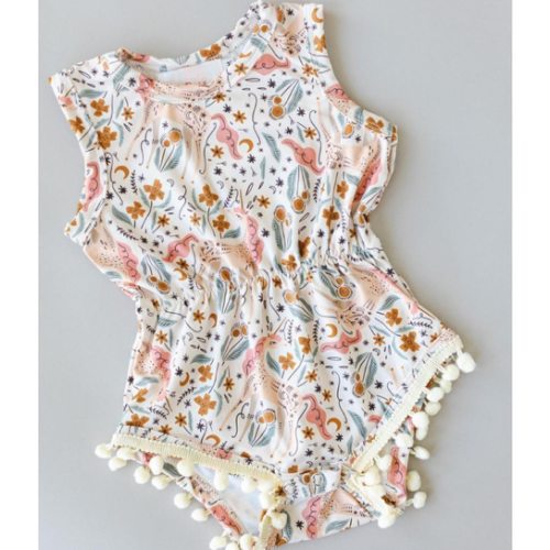 Unicorn Soiree Pom Pom Romper | Mila & Rose