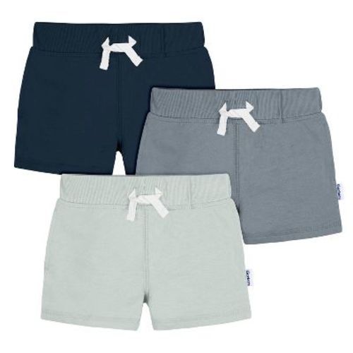 Gerber Baby And Toddler Boys' Knit Short - Blues - 0-3 Months - 3-pack