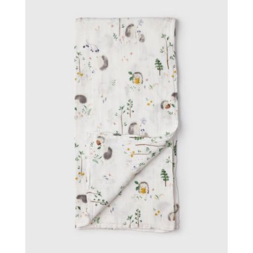 Loulou Lollipop Muslin Swaddle Blanket - Hedgehogs