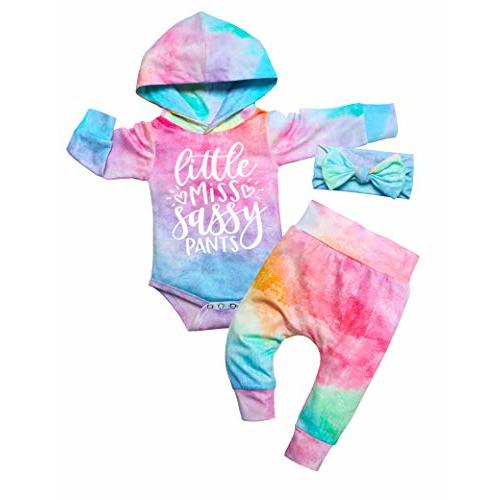 KANGKANG Newborn Baby Girl Long Sleeve Hoodie Pullover Sweatshirt Pants Set Infant Fall Winter Outfits