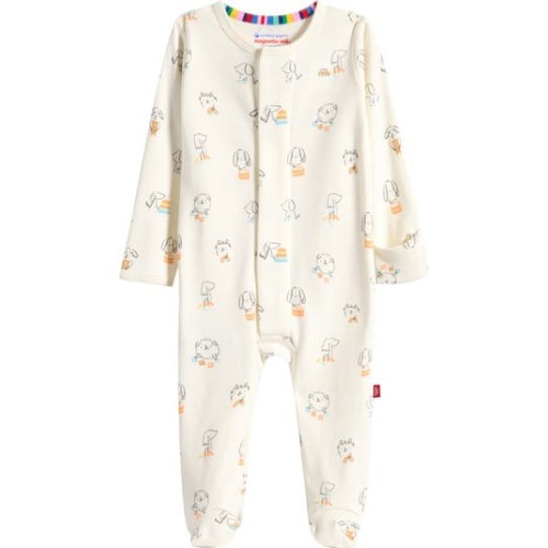 Newborn Magnetic Me Puppy Play Organic Cotton Footie | Nordstromrack