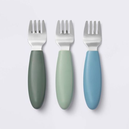Stainless Steel Forks - 3pk - Blue/green - Cloud Island™