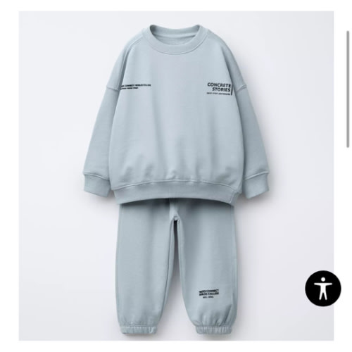 TEXT SWEATSHIRT AND JOGGER PANTS JOGGING SET - Light blue | ZARA United States