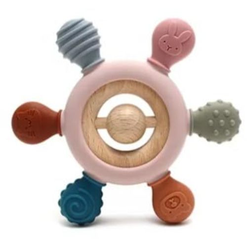 Beechwood Ring Teether (Bold with Ball)