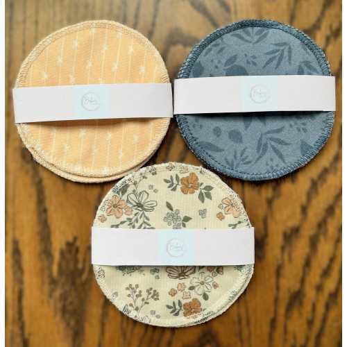 Beautiful Organic Cotton Nursing Pads - Absorbent and Reusable for New Moms - Set of 2 or 6