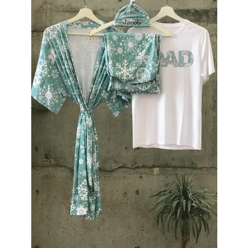 Mommy and me matching robe and swaddle set. Maternity robe. blanket. Mommy and me outfits. Hospital robe.