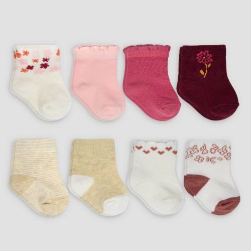 Carter's Just One You®️ Baby Girls' 8pk Crew G Sweet Garden Socks - 0-3m