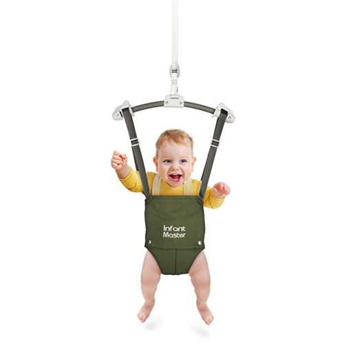 Infant Master Baby Doorway Jumper, Sturdy Baby Jumper Doorway with Adjustable Strap, Soft Baby Johnny Bouncer Seat Bag, Baby Door Jumper Ideal Gift for Infant, Free Installation Johnny Jumper, Green